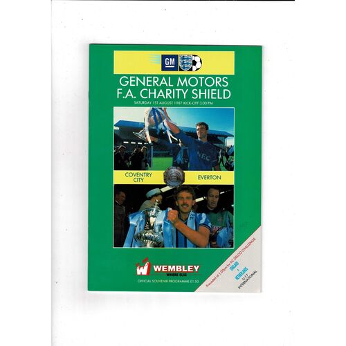 1987 Coventry City v Everton Charity Shield Football Programme