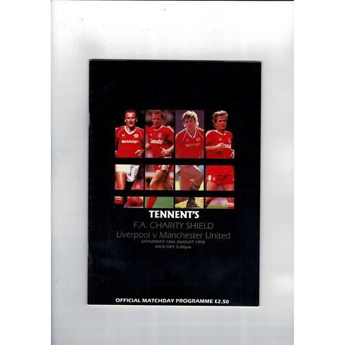 1990 Liverpool v Manchester United Charity Shield Football Programme