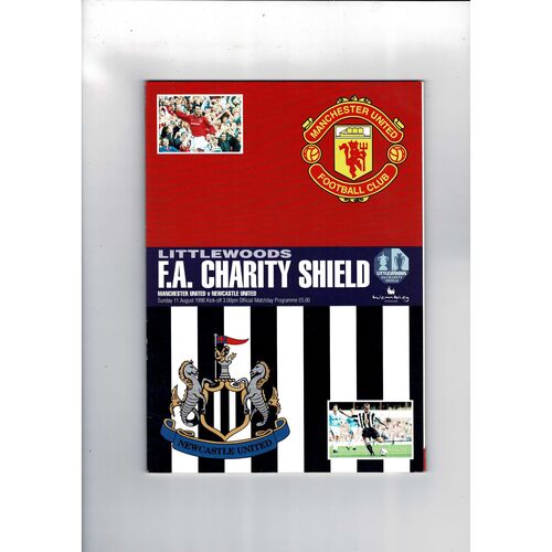 1996 Manchester United v Newcastle United Charity Shield Football Programme