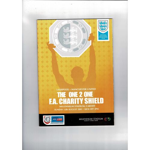 2001 Liverpool v Manchester United Charity Shield Football Programme