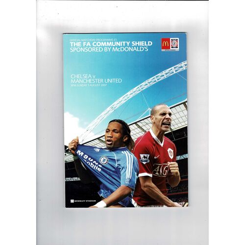 2007 Chelsea v Manchester United Charity Shield Football Programme