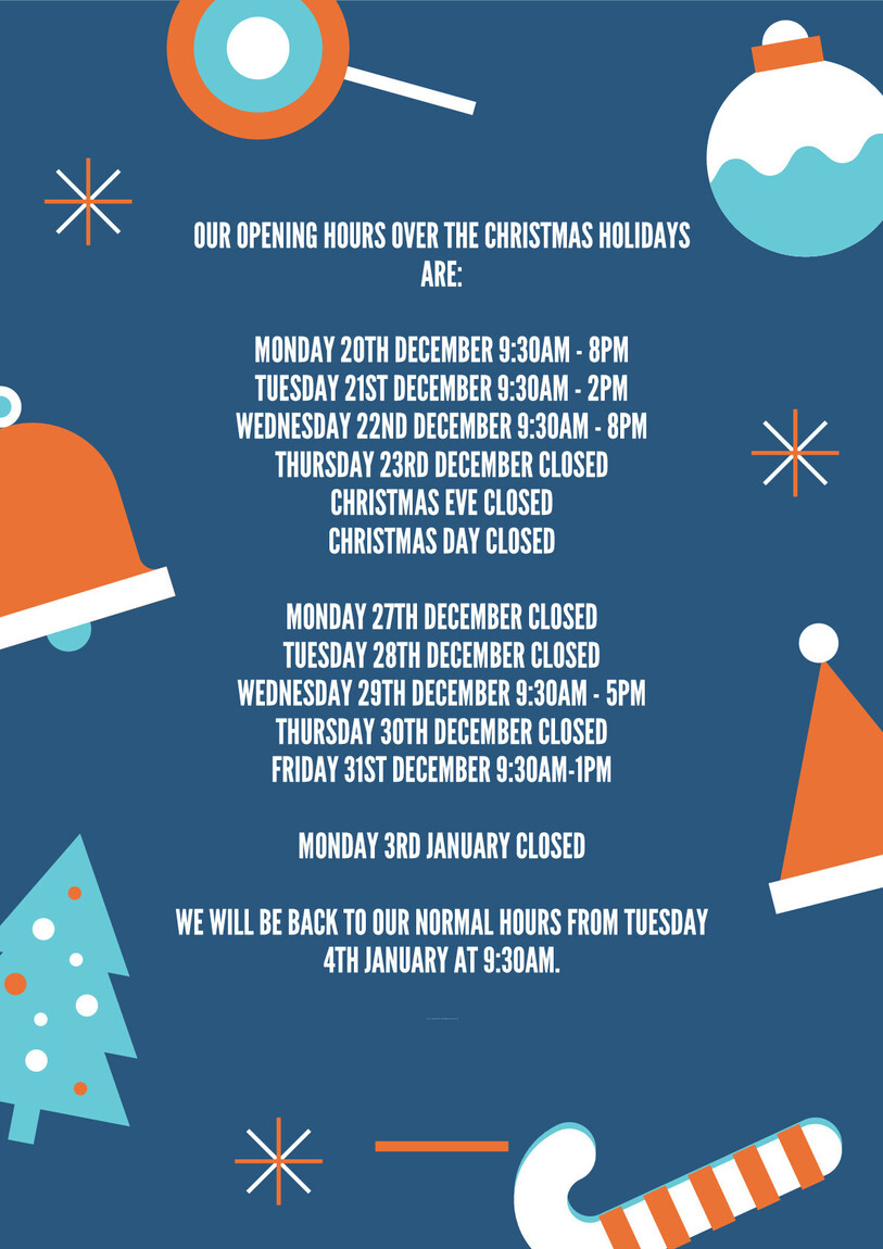 Christmas Opening Hours