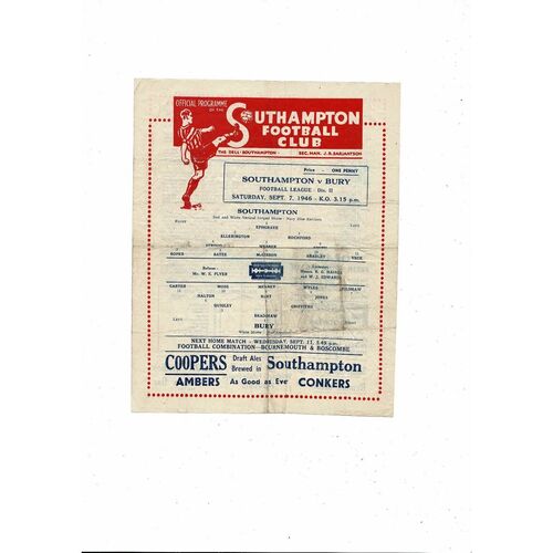 Southampton Home Football Programmes