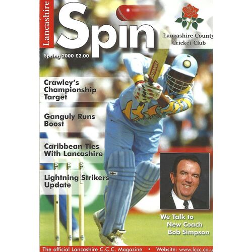 2000 Lancashire "Spin" (Spring 2000) Cricket Magazine
