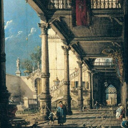 Capriccio: Colonnade in the Interior of a Palace