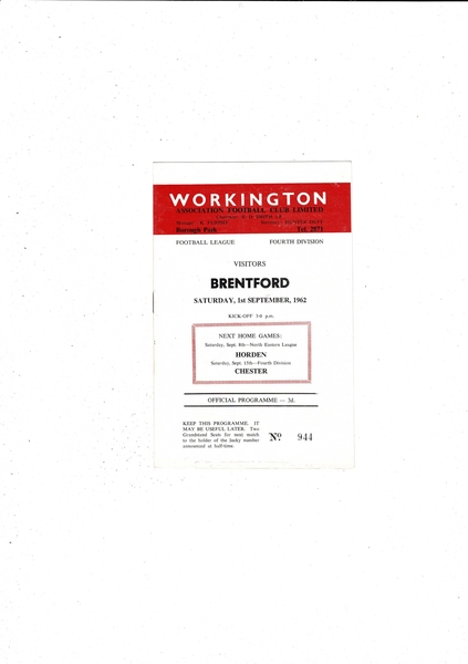 More Football Programmes listed today