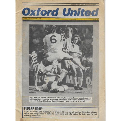 Oxford United Home Football Programmes