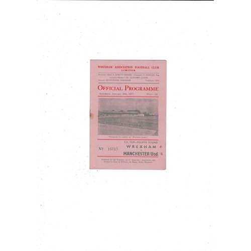 Wrexham Home Football Programmes