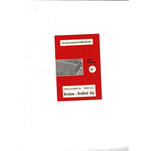 Wrexham Home Football Programmes