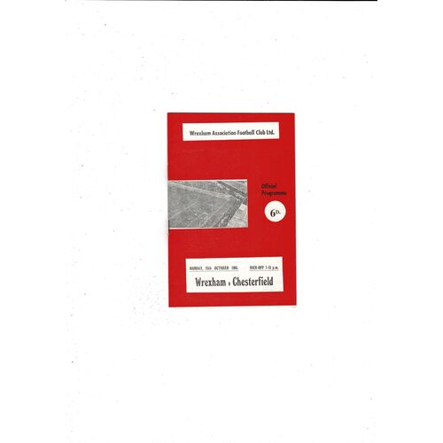 1965/66 Wrexham v Chesterfield Football Programme