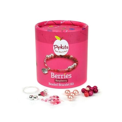Berries Beaded Bracelet Kit Raspberry (Makes 2)