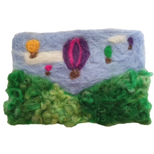 Hot Air Balloon 2d Needle Felting Kit