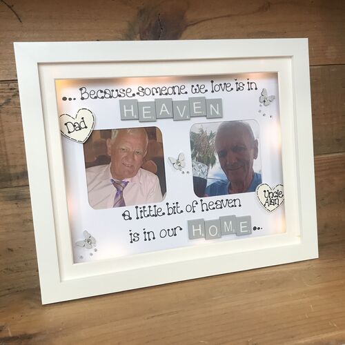 Customised Memorial Photo Frame | Memorial Picture Frame | Photo Frame with Scrabble Tiles