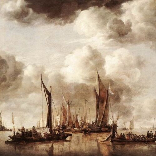 Dutch Yacht Firing a Salvo