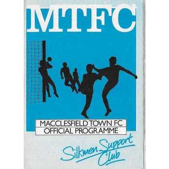1984/85 Macclesfield Town v Buxton Football Programme