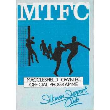 1984/85 Macclesfield Town v Horwich Presidents Cup Football Programme