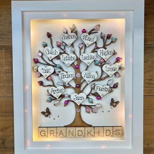 Large Grandkids family tree frame