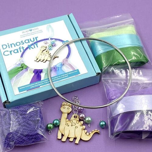 Bead Kids Dinosaur Dreamcatcher Hoop Craft Kit