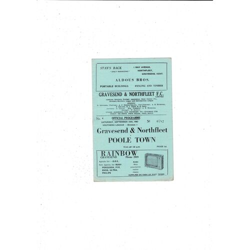 Gravesend & Northfleet Home Football Programmes