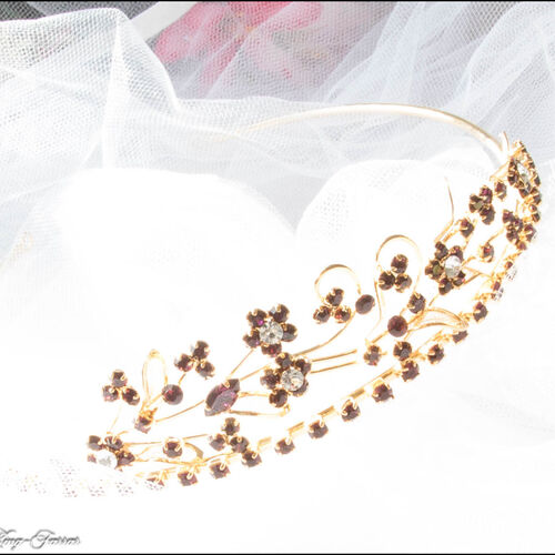 Amethyst & Crystal Tiara