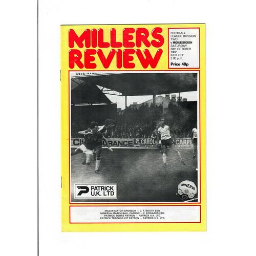 Rotherham United Home Football Programmes