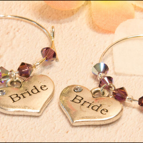 Bride & Bride Wine Glass Charms