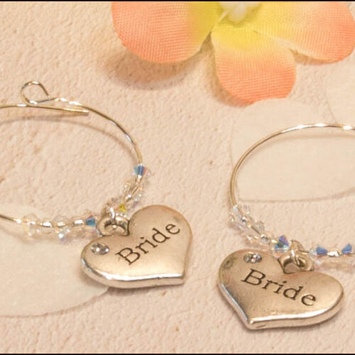 Bride & Bride Wine Glass Charms