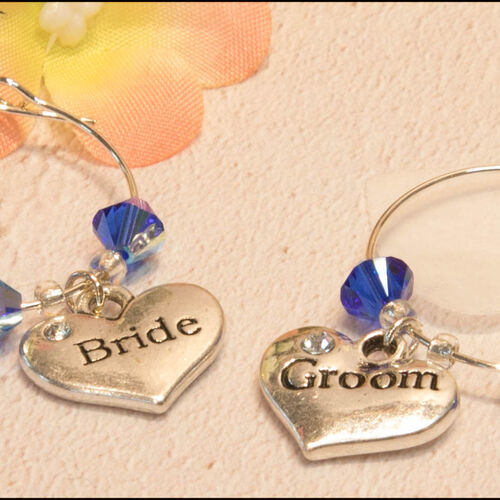 Bride & Groom Wine Glass Charms