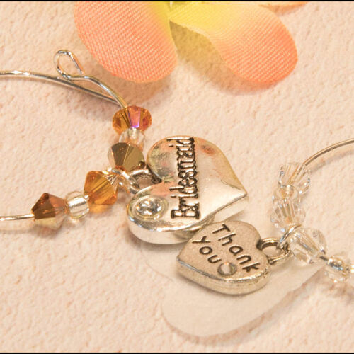 Bridesmaid Wine Glass Charms
