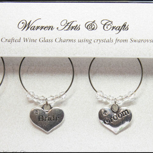 Wedding Wine Glass Charm Set