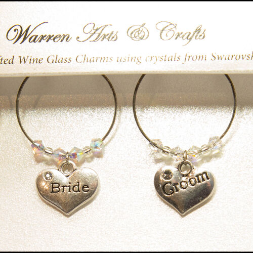 Wedding Wine Glass Charm Set
