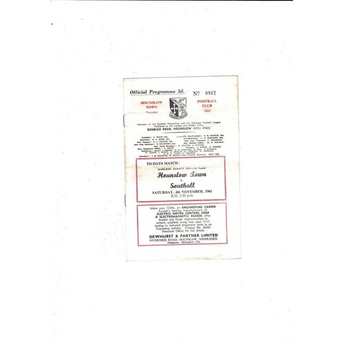 Hounslow Town Football Programmes