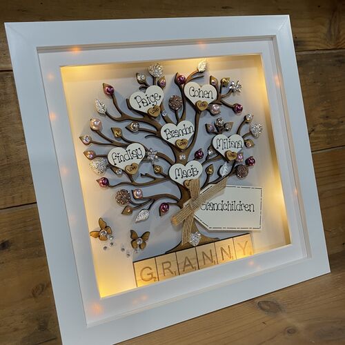 “ pretty with pearls “ Grandparents frame