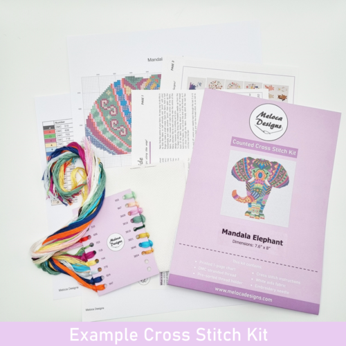 Mandala Elephant Cross Stitch Kit