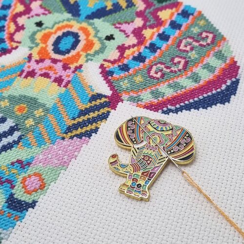 Mandala Elephant Cross Stitch Kit