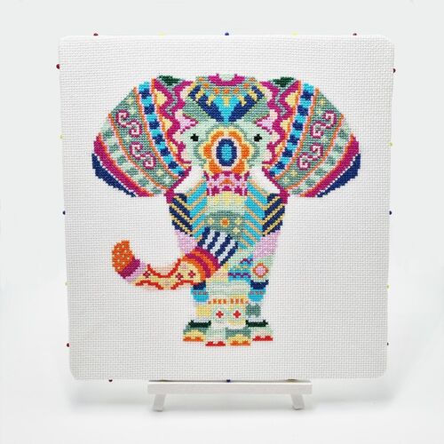 Mandala Elephant Cross Stitch Kit