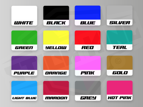 3 X Custom Race Number & Name - Vinyl Stickers / Decals