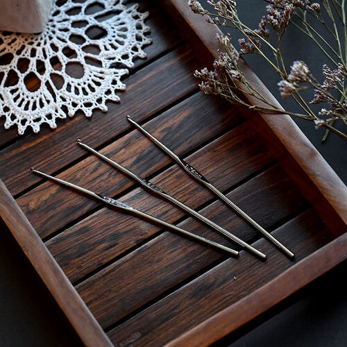 Knit Pro Steel Single Ended Crochet Hook