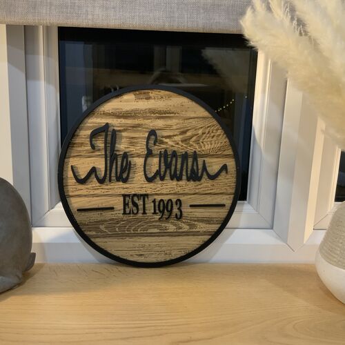 Rustic Wall Decor | Custom Name Sign | Personalised Family Sign | Established Sign