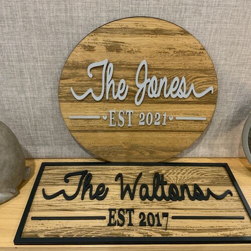 Rustic Wall Decor | Custom Name Sign | Personalised Family Sign | Established Sign