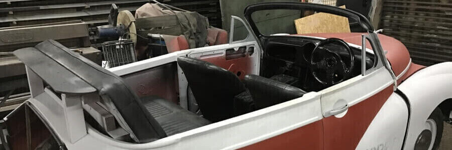 morris minor car theatre prop