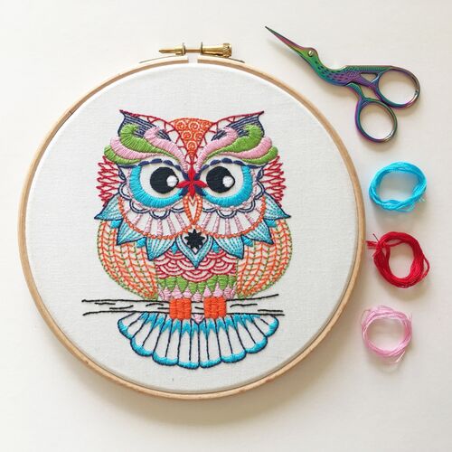 Owl Embroidery Kit