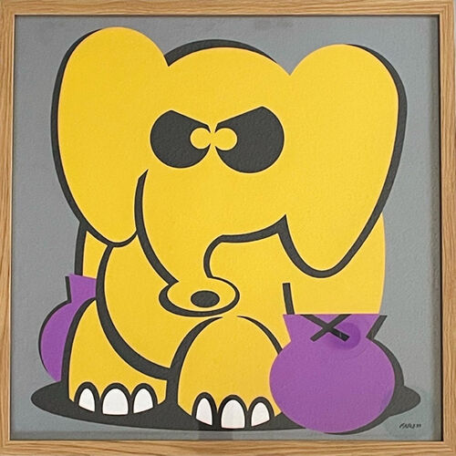'Boxing Elephant' Picture