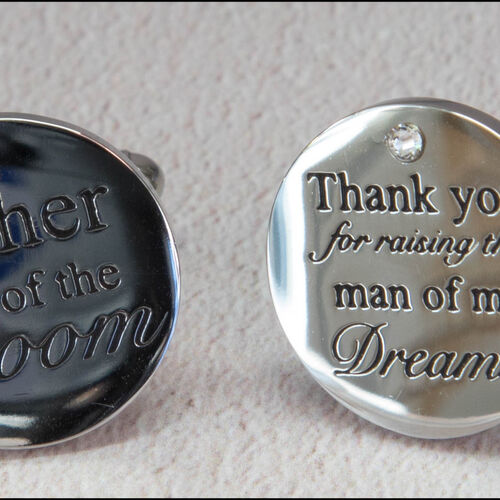 Father of the Groom Engraved Cufflinks