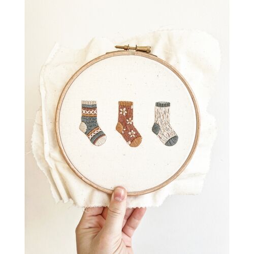 Knitted Socks Embroidery Kit