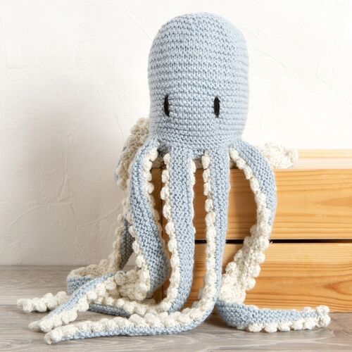 Robyn Octopus Knitting Kit - Blue