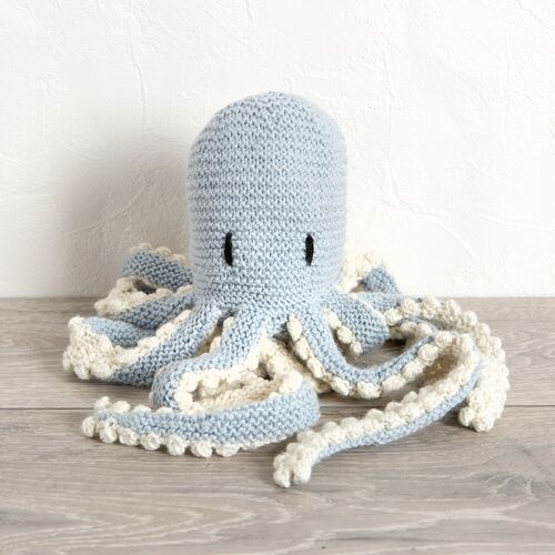 Robyn Octopus Knitting Kit - Blue