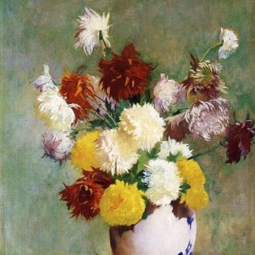 Still-Life of Chrysanthemums in a Canton Vase