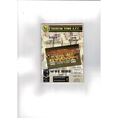 FA Vase Semi Final Football Programmes