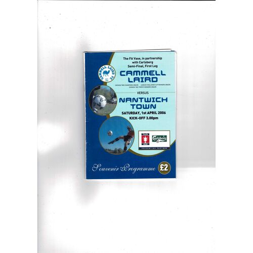 FA Vase Semi Final Football Programmes